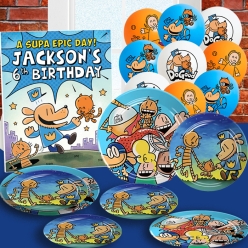 *Dog Man PERSONALIZED Supersaver Party Pack for 10